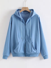 SKY BLUE BASIC ZIPPER