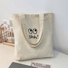 SHH! TOTE BAG BEIGE