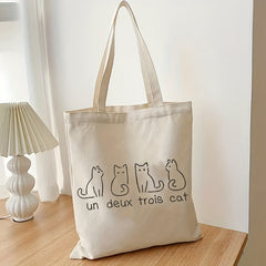 CATS TOTE BAG BEIGE