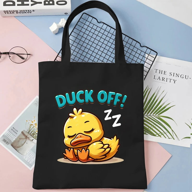 DUCK OFF TOTE BAG BLACK