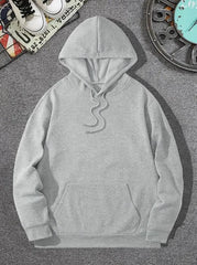 HEATHER GREY BASIC HOODIE