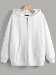 WHITE BASIC ZIPPER