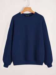 NAVY BLUE BASIC SWEATSHIRT