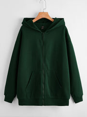 DARK GREEN BASIC ZIPPER