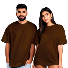 BROWN OVERSIZED COUPLE TSHIRTS