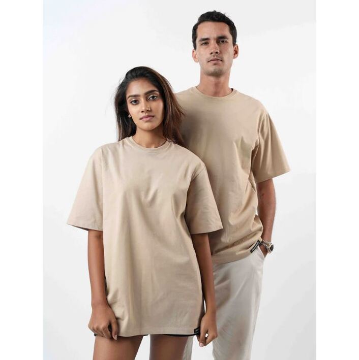 BEIGE OVERSIZED COUPLE TSHIRTS