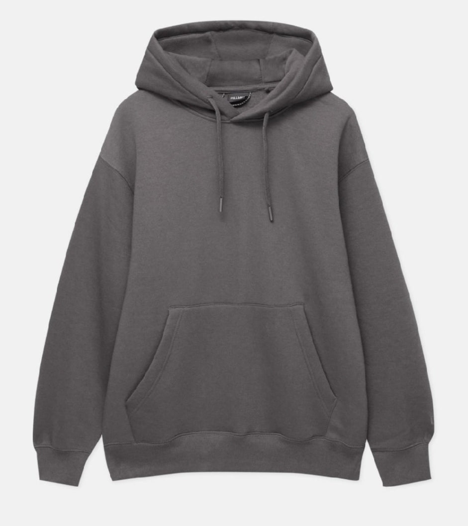 DARK GREY BASIC HOODIE