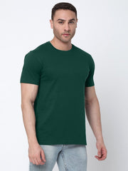 DARK GREEN HALF SLEEVES TSHIRT