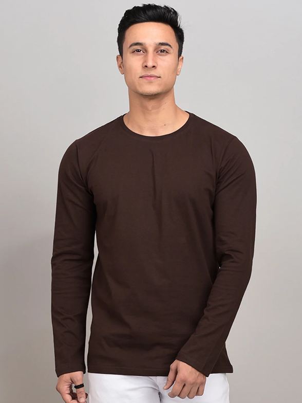 BROWN FULL SLEEVES TSHIRT