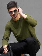 OLIVE GREEN FULL SLEEVES TSHIRT