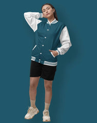 TEEL BLUE VARSITY JACKET